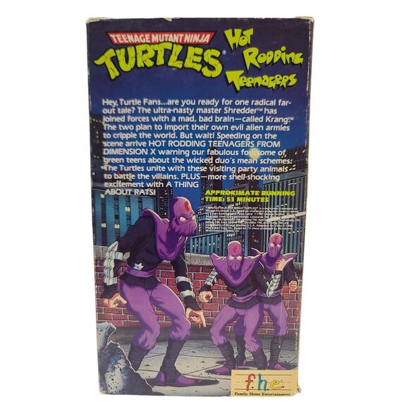 Teenage Mutant Ninja Turtles Hot Rodding Teenagers VHS 1988 TMNT Vintage - Picture 2 of 8